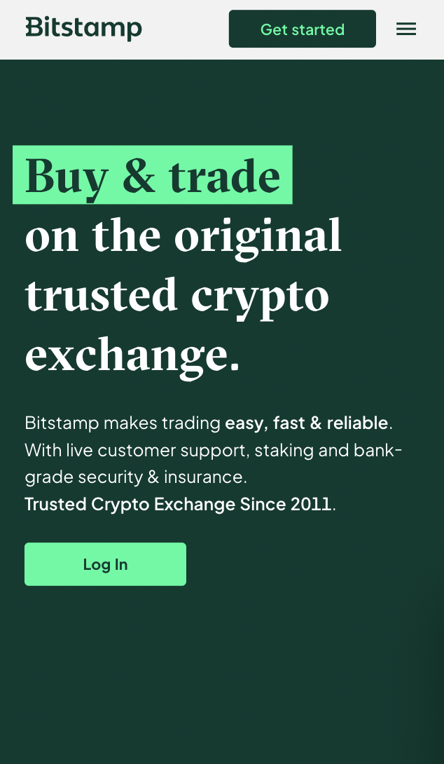 Bitstamp Login –  Buy Bitcoin & Crypto - Official Website