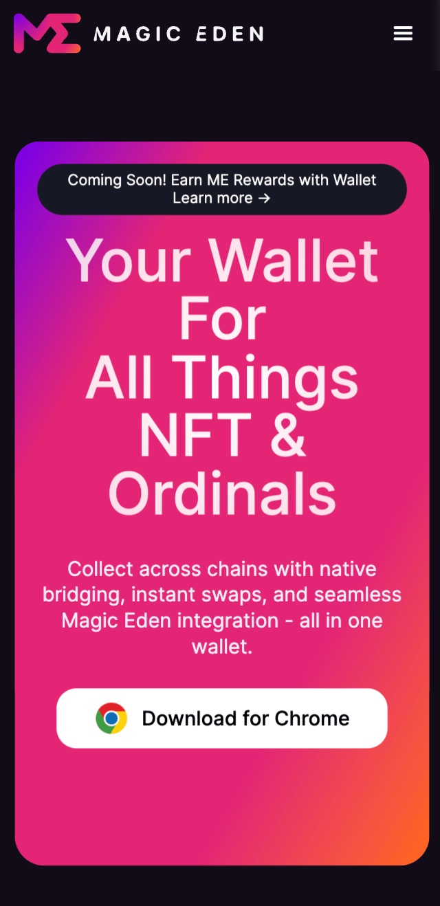 Download Magic Eden Wallet Extension | Official Website